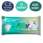 Haspet Kapaklı 30x32 cm 12 Paket 600 Adet Perine Bölge Temizleme Havlusu