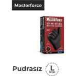 Haspet Siyah Masterforce Nitril Eldiven - L - Renkli