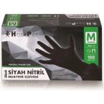 Haspet Siyah Nitril Eldiven Medium 100'LÜ