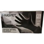 Haspet Siyah Nitril Eldiven Xlarge 100'LÜ