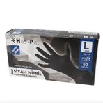 Haspet Siyah Nitril Large Dövme Eldiveni - KUTU