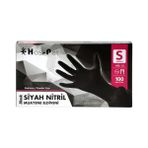 Haspet Siyah Nitril Muayene Eldiveni (Pudarsız)