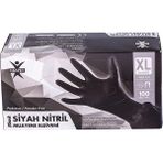 Haspet Siyah Nitril Pudrasız Eldiven - Xl