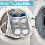 Hassas Çamaşır - Ayakkabı Yıkama Filesi Kapak Bağlamalı 35 X 20 Cm