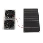 Hassas Güneş Güç Hava Ekstraktörü 100W Güneş Jeneratörü RV Yacht Seraları İçin Çift Egzoz Fanı Banyo Taşınabilir