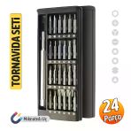 Hassas Mıknatıslı Mini 24 Parça Tornavida Seti Bilgisayar Telefon Elektronik Tamiri İçin İdeal