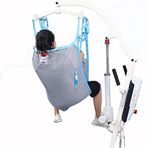 Hasta kaldırıcı ilmek, hasta kaldırma kayışı, file banyo ünitesi, hasta kaldırıcı, yataktan tekerlekli sandalyeye, şezlonga, duş sandalyesine veya tuvalete transfer için bölünmüş bacak askısı