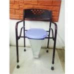 Hasta Wc Sandalye Klozet Direk Wc Tuvalete Seyyar Sandalye Kolay Katlanır - 100 cm - Siyah