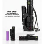 Hasuba Hs 305 Profesyonel Taktik El Feneri - Polis ve Asker Özel Seri Uzun Menzilli Metal Fener - standart - 0 - Siyah