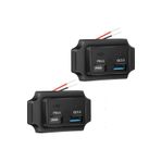 Hasyılmaz Type-C USB 2 Portlu Araç Şarj Soketi Adaptörü 12V-24V (Model 2)