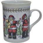 Hasyılmaz Vintage Noel Baba Figürlü Porselen Kupa 10CM - 001-Renkli - 0 - 200 ml