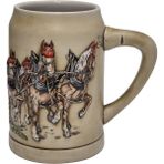 Hasyılmaz Vintage Tankart Kabartmalı At Arabası Fıçı Figürlü Alman Seramik Bira Bardağı 14CM 002 - Renkli - 0 - 200 ml
