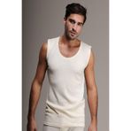 Hasyün 103 Erkek Interlok Yün Atlet, Merinos Yünü, Krem, S Beden