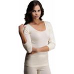 Hasyün %75 Merinos Yünü, %25 Akrilik Ribana Kadın Uzun Kollu Termal Içlik - L - XL - Ekru