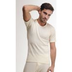 Hasyün Erkek Termal Kısa Kol İçlik Fanila %75 Merinos Yünü ile Vücut Isısını Korur - Krem - 2XL