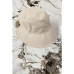 Hat Town Fiyonk Detaylı Keten Bucket Kadın Şapka - 48 - 57 cm - Krem