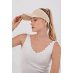 Hat Town Uv Koruyucu Esnek Vizör Şapka Tenis Şapka - Standart - Bej - Bej