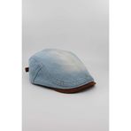 Hat Town Vintage Denim Kasket Şapka - Ayarlanabilir Tokalı Süet Vizörlü Flat Cap