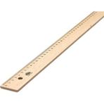Hatas 0048 Tahta Cetvel 50 cm Takviyesiz 1 Adet Doğal Renkli