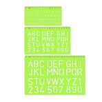 Hataş 106166 10x20x30 mm Harf Şablon Cetvel Seti