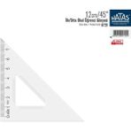 Hatas Öğrenci Gönyesi 45 Derece Plastik 12 cm 0725 - Renkli