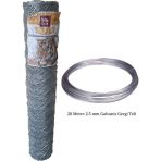 Hataş Teknik 1 Metre X 20 Metre Bahçe Tel Örgü Bahçe Çiti Çevirme Teli 1.1 Mm Kalınlığında