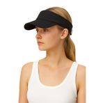 HatClub Exclusive Kadın Ayarlanabilir Yazlık Güneşli, Açık Hava ve Plaj Kullanımı İçin Siyah Renk Spor Vizör Şapka