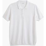 Hateko Erkek Beyaz Viskon Triko Polo Yaka Tişört - 3XL