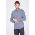 Hatemoğlu 19D190000264 Desenli Lacivert Slim Fit Erkek Gömlek