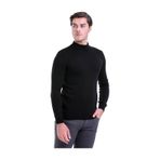 Hatemoğlu 3400ETC21A01 Siyah Regular Fit Yarım Balıkçı Triko Erkek Kazak