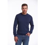 Hatemoğlu 3412ETC2A012 Indigo Regular Fit %100 Pamuk Bisiklet Yaka Triko Erkek Kazak