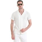 Hatemoğlu Beyaz Regular Fit Düz 100% Pamuklu Polo Yaka Tişört - S