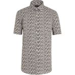 Hatemoğlu Erkek Baskılı Slim Fit Yeşil Gömlek - XS