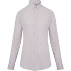Hatemoğlu Erkek Kahverengi Desenli Slim Fit Keten Gömlek - Kahverengi Ç.