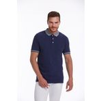 Hatemoğlu Erkek Lacivert Regular Fit Düz 100% Pamuk Polo Yaka Tişört