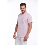 Hatemoğlu Erkek Lila Regular Fit Merserize %100 Pamuk Basic Polo Yaka Tişört