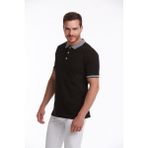 Hatemoğlu Erkek Siyah Regular Fit %100 Pamuk Polo Yaka Tişört