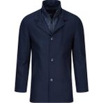 Hatemoğlu Lacivert Slim Fit Hakim Yaka Yünlü Kaşe Palto