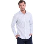 Hatemoğlu Mint Baskılı Slim Fit Gömlek - Buz Mavisi