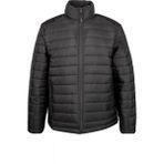 Hatemoğlu Siyah Regular Fit Hakim Yaka Şişme Mont Unisex Kullanıma Uygun 100% Polyester Kumaş - XS