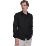 Hatemoğlu Siyah Slim Fit Uzun Kollu Gömlek Erkek Klasik Stil Comfort Kesim - 3XL