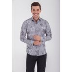 Hatemoğlu Somon Slim Fit Desenli Gömlek