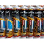 Hatfix Beyaz Silikon Mastik 450GR 10 Adet Suya Dayanıklı Özellikli Materyal