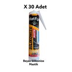 Hatfix Beyaz Silikonize Mastik haftix 30adet