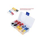 Hatfon Elektronik 102 Adet Kablo Pabuç Terminal Seti İzoleli Halka Tip 10 Çeşit Şeffaf Çantada