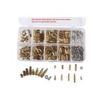 Hatfon Elektronik 300 Adet M2 Metal Distans Vida Somun Seti Aralıyıcı Stand off 10 Çeşit Şeffaf Çantada