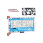 Hatfon Elektronik Elektrolitik Kondansatör Seti Kutuplu 200 Adet 0,11uF-220uF 15 Farklı Değerde Şeffaf Çantada