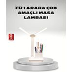 Hatıra Kutusu Kısılabilir LED Masa Lambası – Kalemlik ve Telefon Standlı, Göz Yormayan Işık - Lisinya