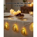 Hatıra Kutusu Ramazan Temalı Ay Içinde Secde Eden Adam LED Peri Işığı - Lisinya