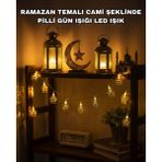 Hatıra Kutusu Ramazan ve Bayram Dekoratif LED Işık Cami Figürlü Sıcak Sarı Aydınlatma - Lisinya